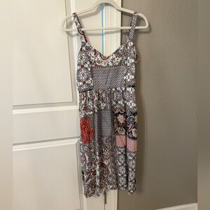 Rachel Zoe Multicolor Patchwork Midi Dress